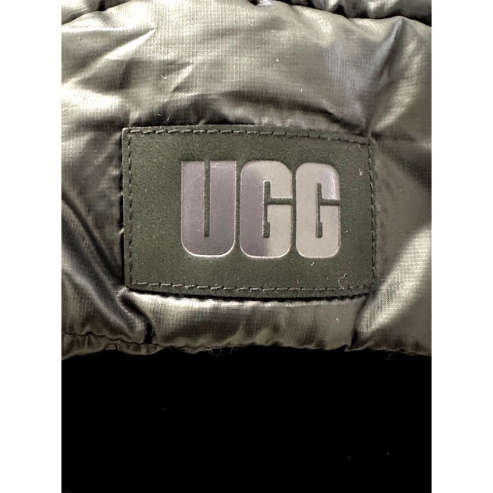 NWOT UGG Womens Black Quilted Puffer Aviator Trapper Hat One Size - Picture 7 of 8